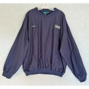 Vintage Herr's Potato Chips Employee Delivery Driver Pullover Windbreaker Blue